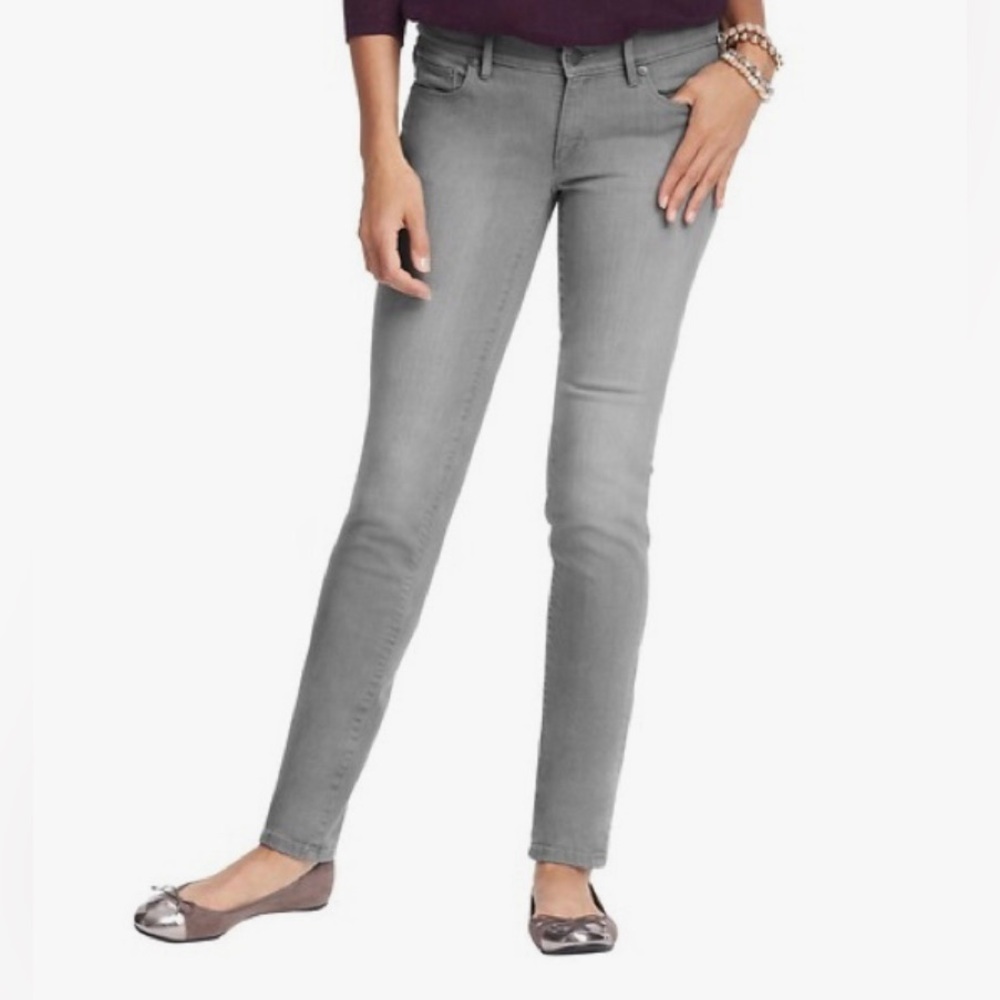 Ann Taylor LOFT | Women's Gray Modern Skinny Jeans, front/back pockets, size 2